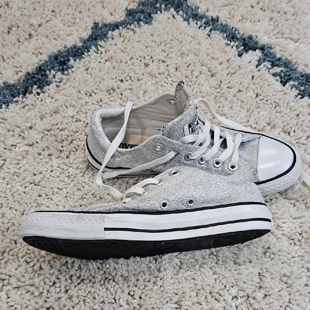 Casual Gray and White Women's Sneakers - Picture 12 of 14